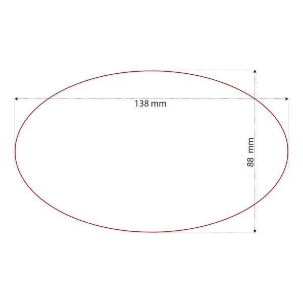 15_1 Наклейка бумажная «Овал» 138х88 мм