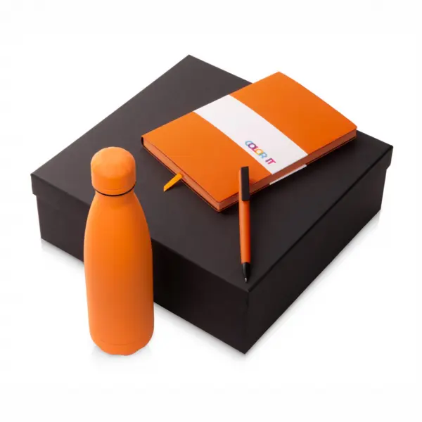 Подарочный набор «COLOR IT» c блокнотом, ручкой и термобутылкой