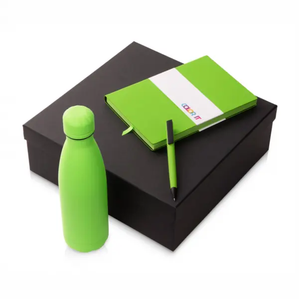 Подарочный набор «COLOR IT» c блокнотом, ручкой и термобутылкой