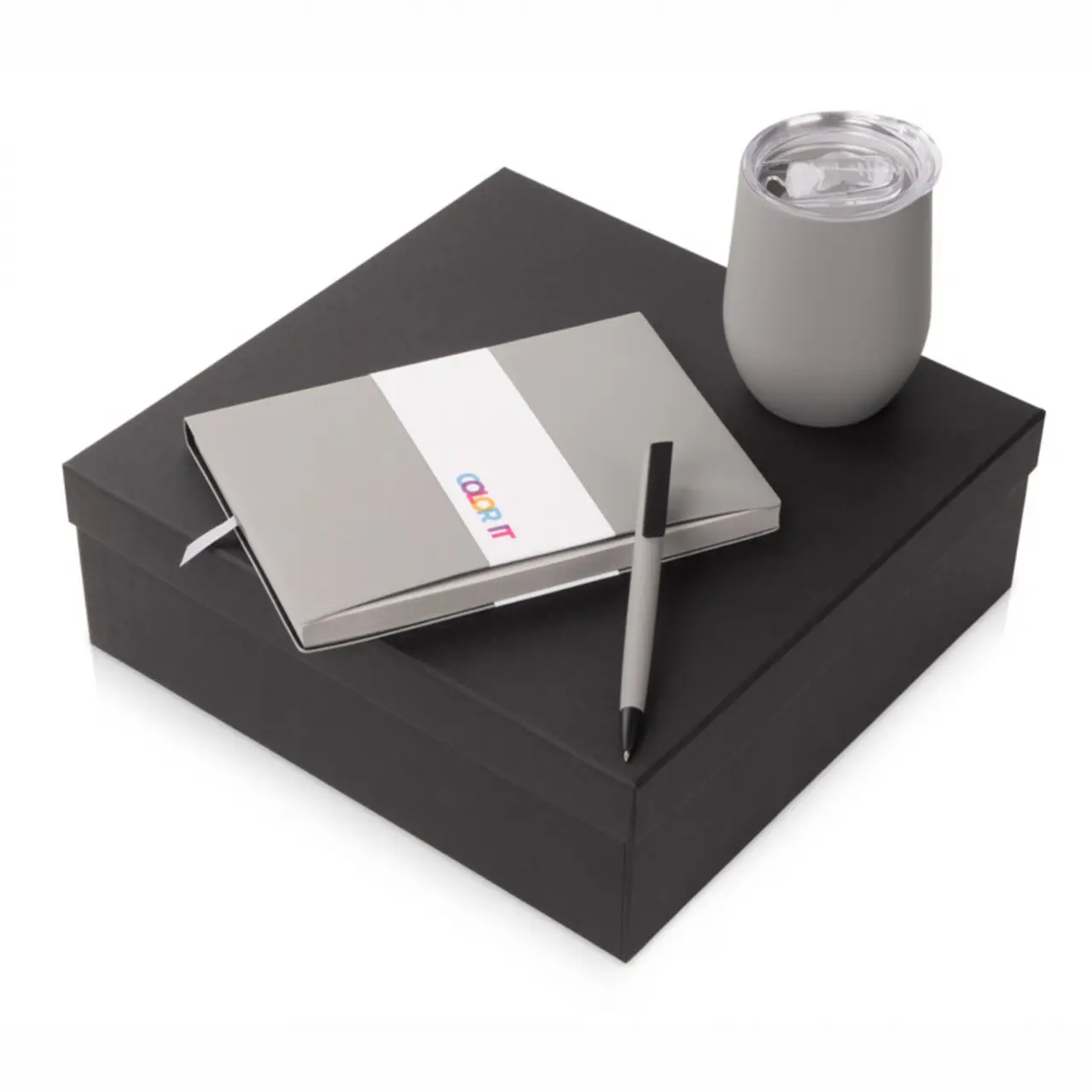 Подарочный набор «COLOR IT» c блокнотом, ручкой и термокружкой