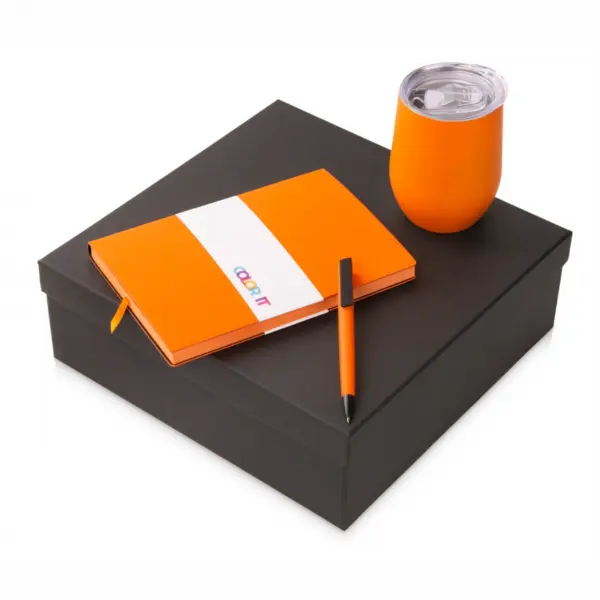 Подарочный набор «COLOR IT» c блокнотом, ручкой и термокружкой