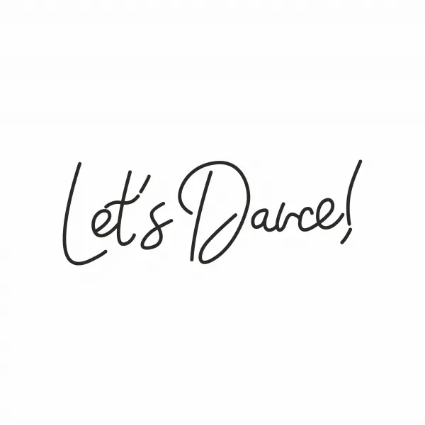Неоновая вывеска «LETS DANCE» (104х40 см)